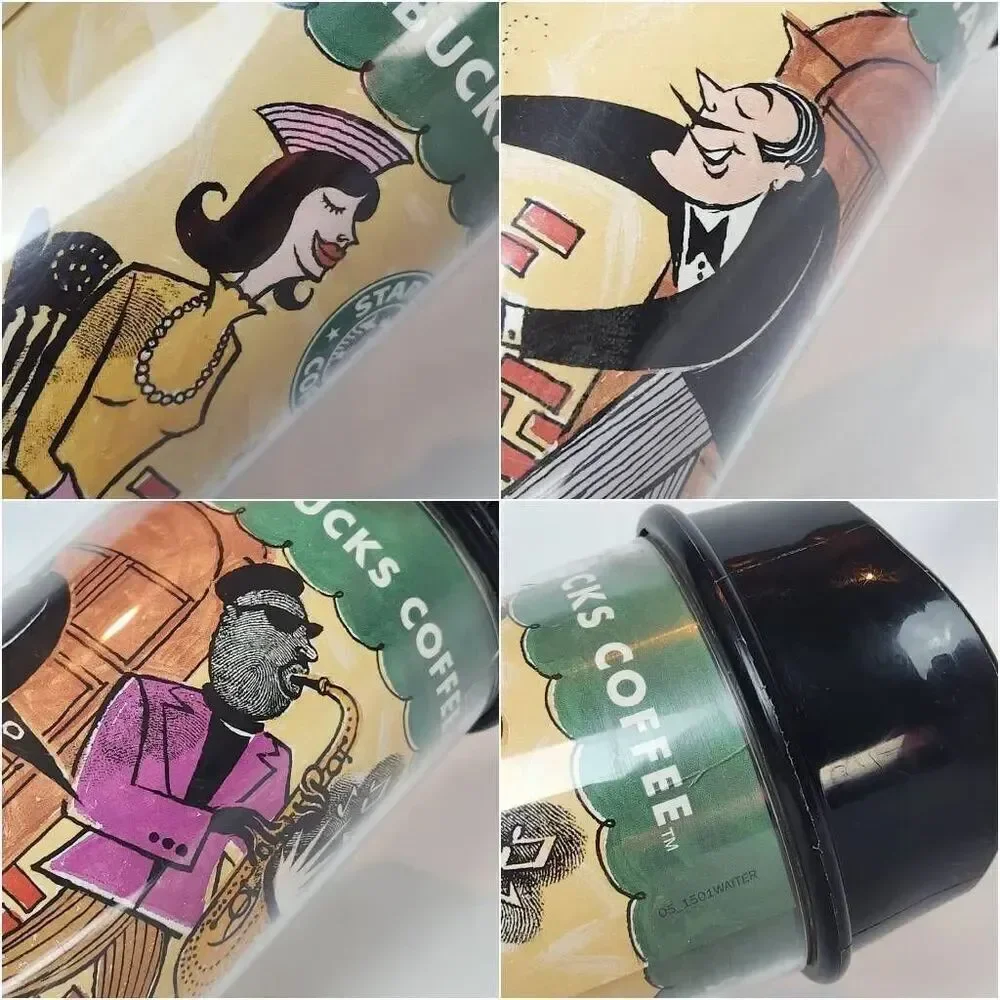 ☕️Vintage Starbucks 1999 Bodum French Press Acrylic 16oz Travel Tumbler